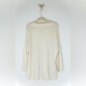 Ann Mashburn Sweater White Cream Knit Cashmere Neutral Minimalist
